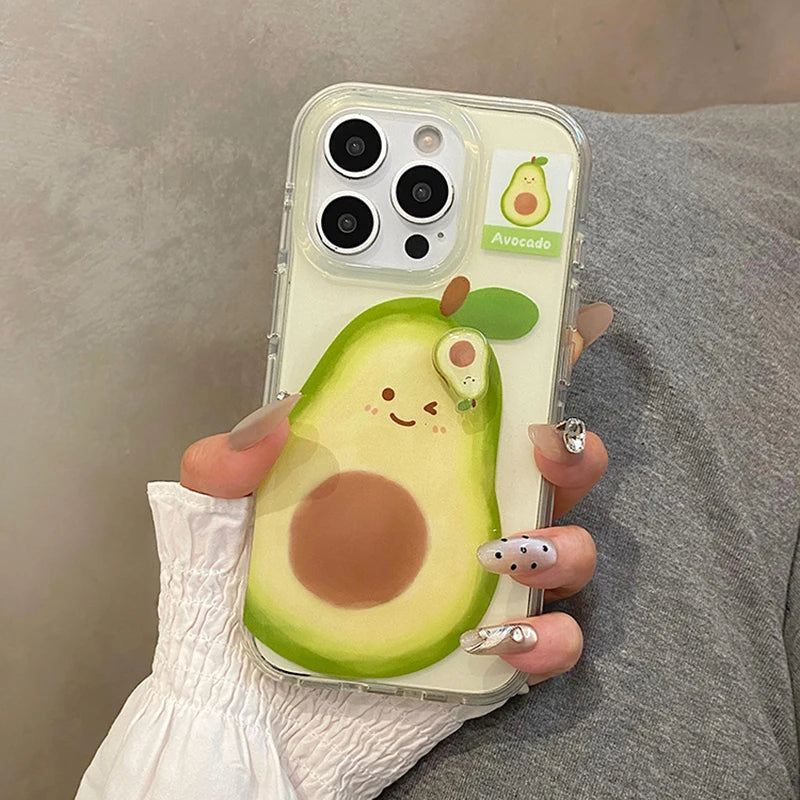 Summer Fruit 3D Guava Durian Avocado Phone Case