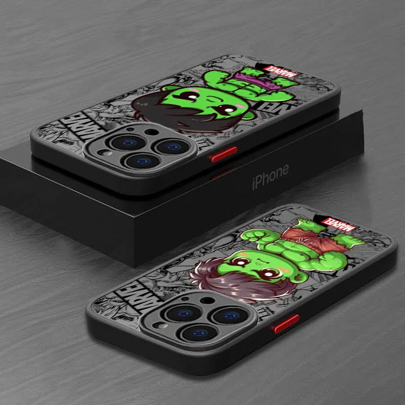 Marvel The Hulk Cartoon Phone Case For iPhone