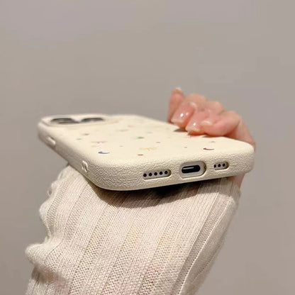 Lovely Bear iPhone Case With Litchi Leather Texture