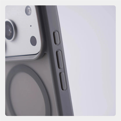 Matte Translucent MagSafe iPhone Case, Metal Holder Bumper