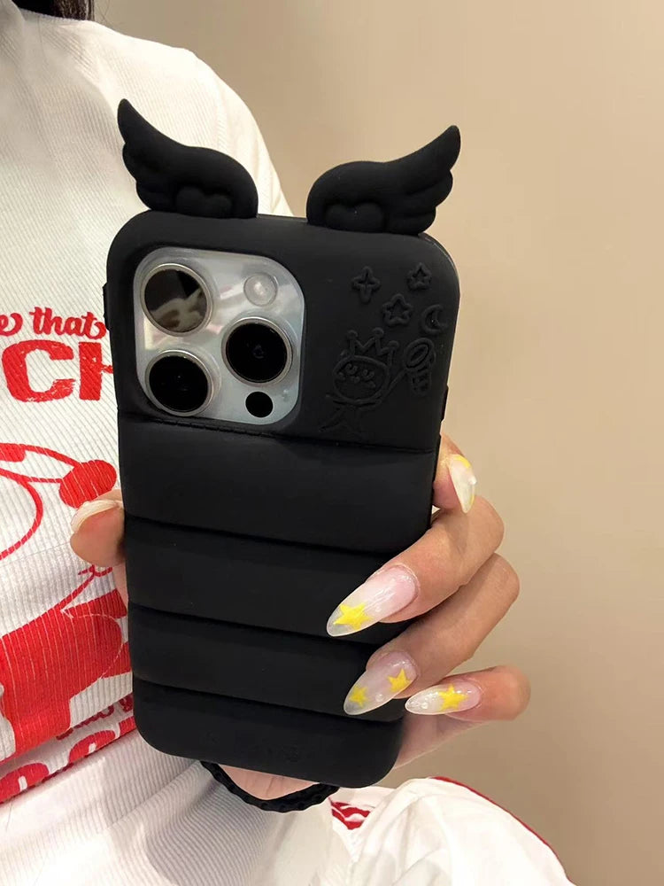 Fashion Love Heart Wing Soft Silicone Phone Case