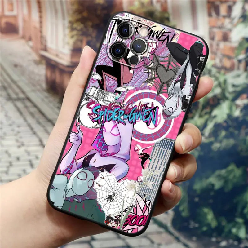 Miles Morales Spiderman Gwen Phone Case For iPhone