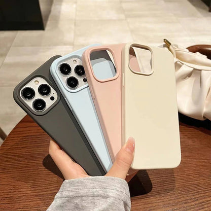 Luxury For Apple Original Silicone Phone Case For iPhone Shockproof Cover Accessories