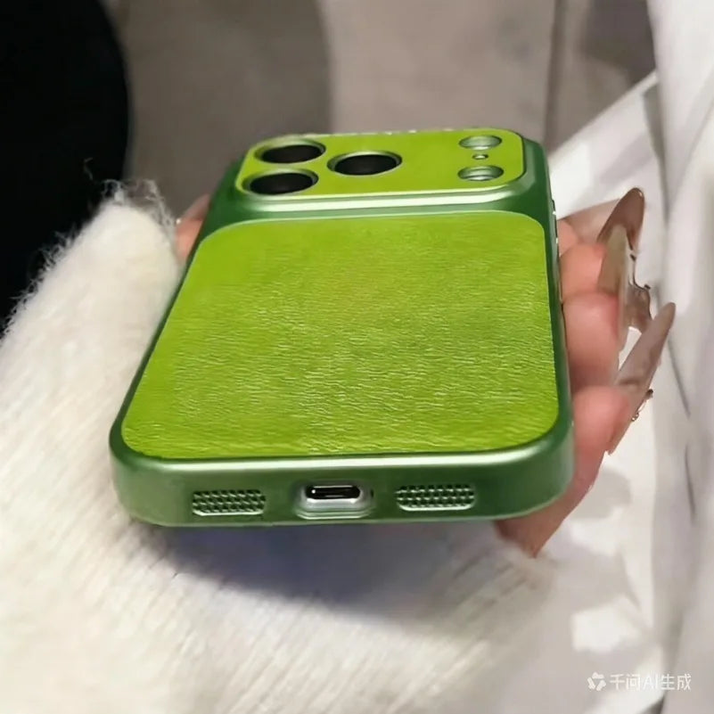 Business Lychee Leather Case For iPhone