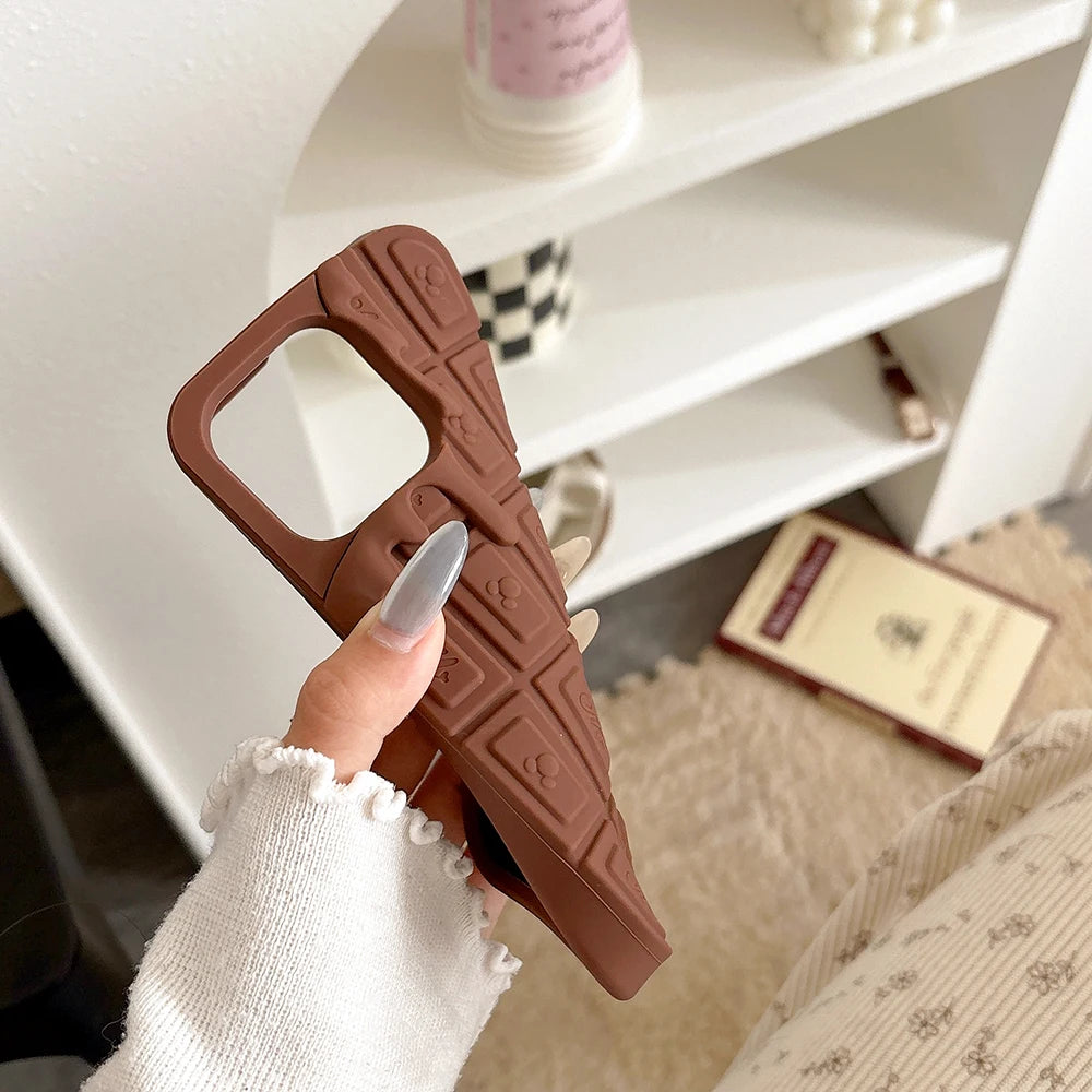 3D Chocolate Ice Cream Mickey Phone Case Funny Soft Silicone Cover