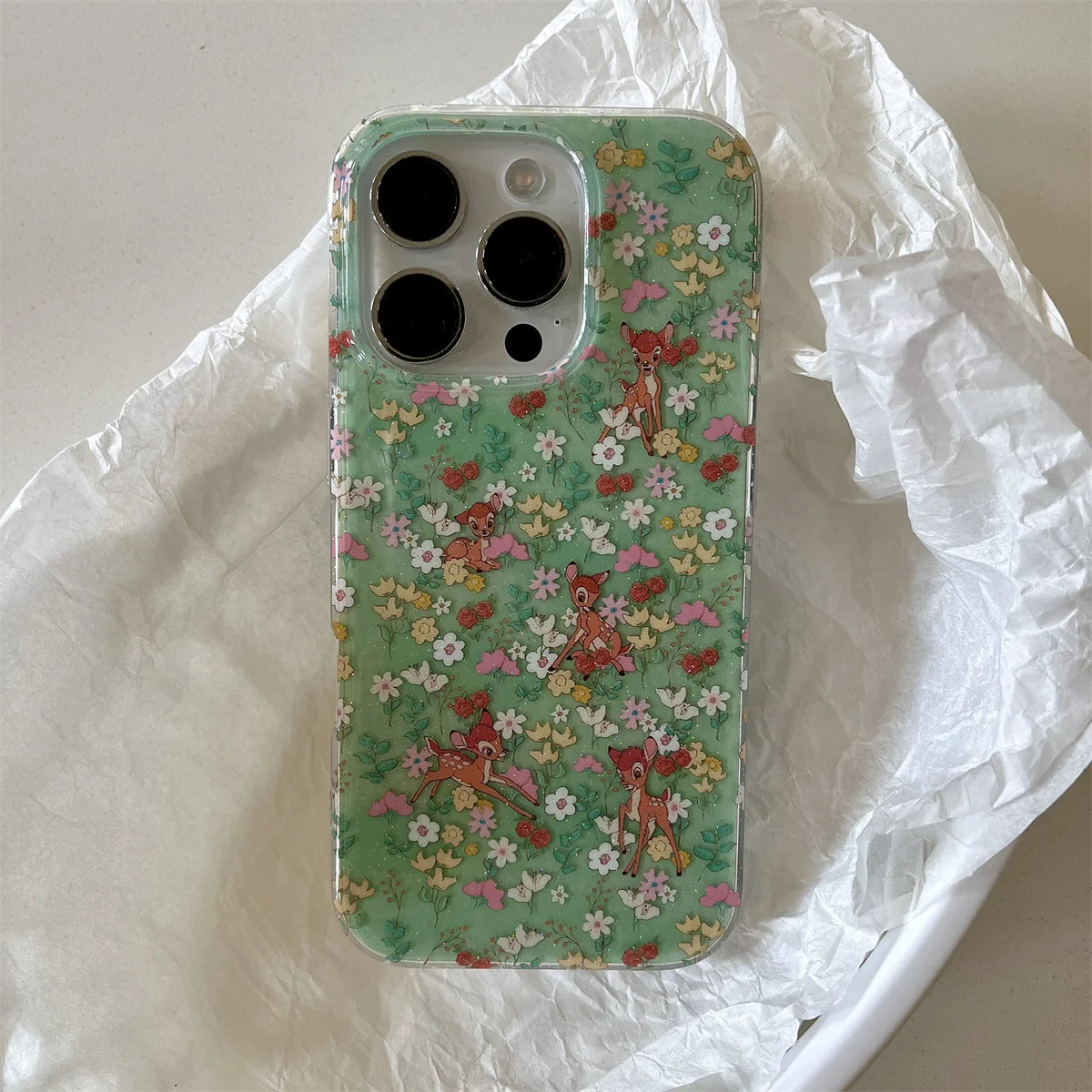 Vintage Oil Painting Animal Garden Electroplated Chic Phone Case