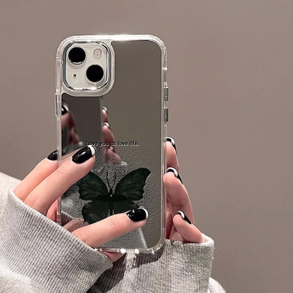 Rose Flower Mirror Phone Case For iPhone