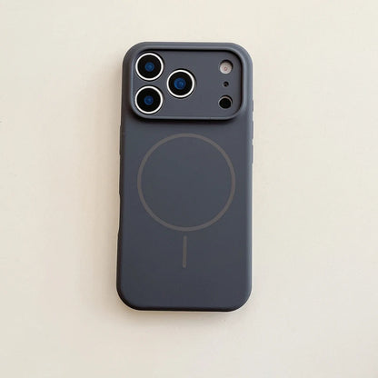 For Magsafe Magnetic Wireless Charging Solid Color Silicone Phone Case For iPhone