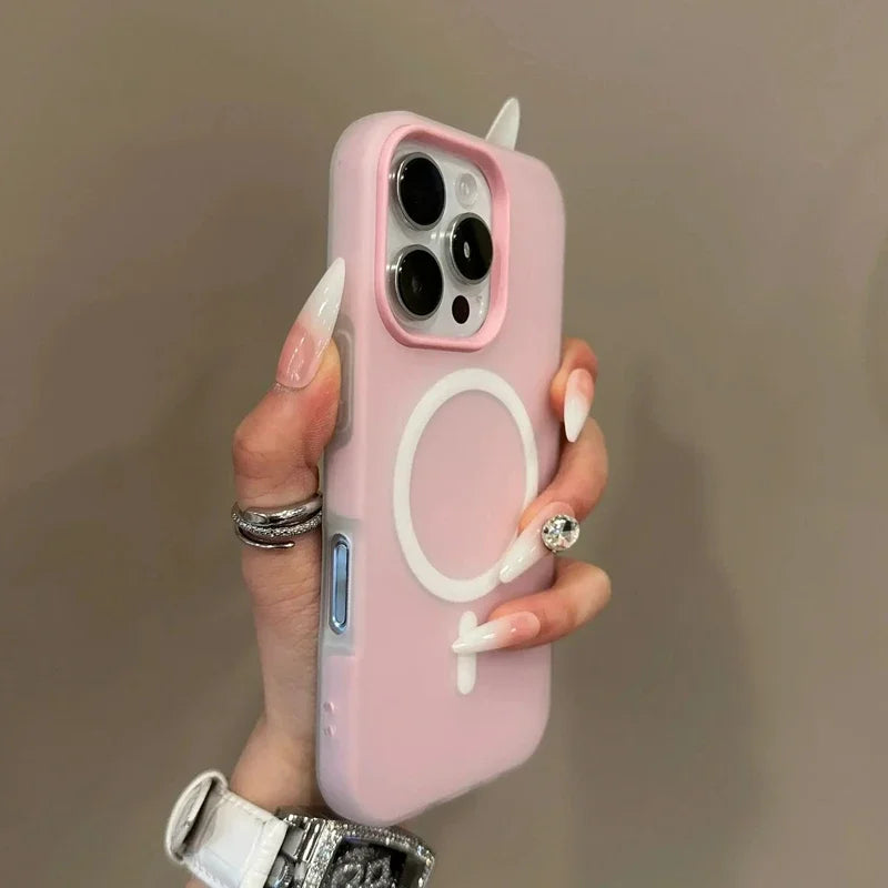 Luxury Candy Cute Lucky Bear For Magsafe Charge Matte Phone Case For iPhone