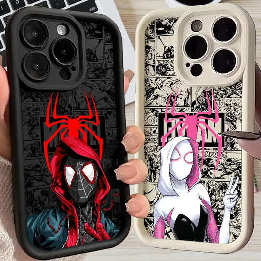 Spiderman Miles Morales Gwen Marvel Comics Case For Apple iPhone