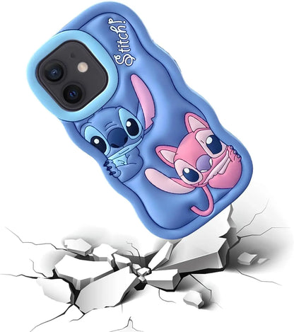 Soft Silicone Wave Stitch Protective iPhone Case
