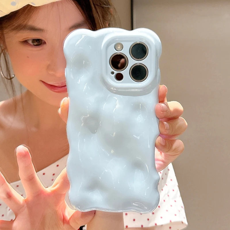 Clouds Waves Dopamine Color Phone Case