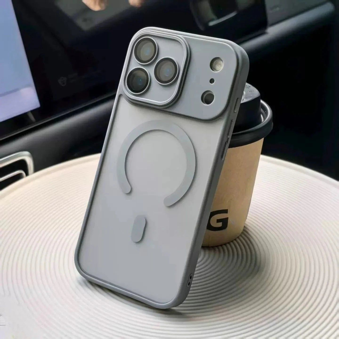 Original Matte Translucent Lens Protect Magsafe Phone Case For iPhone