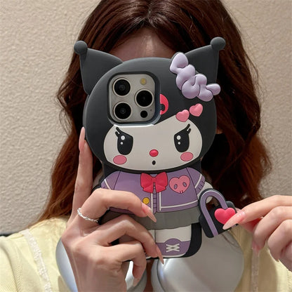 Handbag Kuromi For iPhone Silicone Soft Cover Case