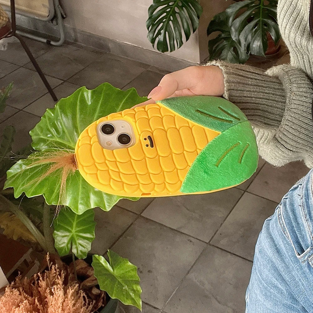 Funny 3D Corn Case Soft Silicone Cover For iPhone