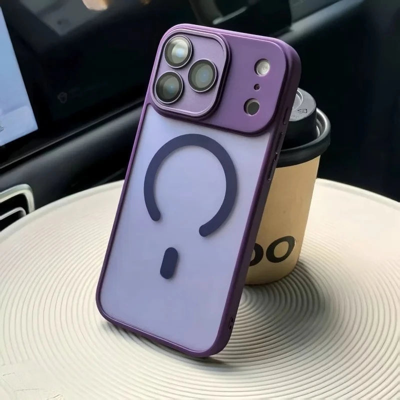 Original Matte Translucent Lens Protect Magsafe Phone Case For iPhone
