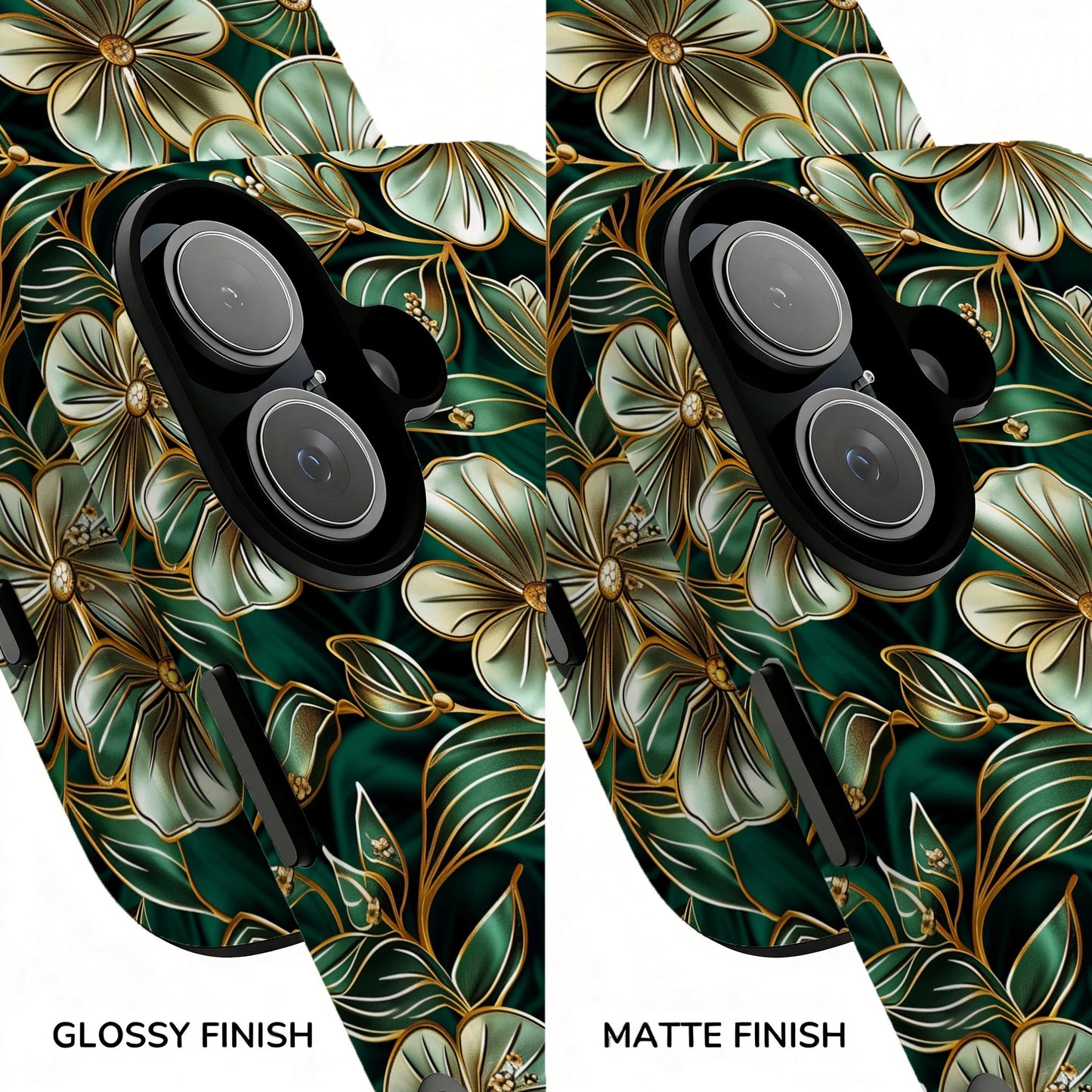 Luxury Botanical Magnetic Phone Case Compatible With iPhone Double Layer Protective Cover