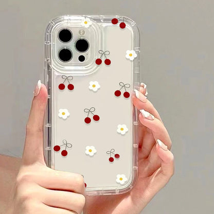 Cartoon Cute Flower Strawberry Phone Case For iPhone