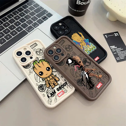 Baby Groot Marvel Silicone Case For Apple iPhone