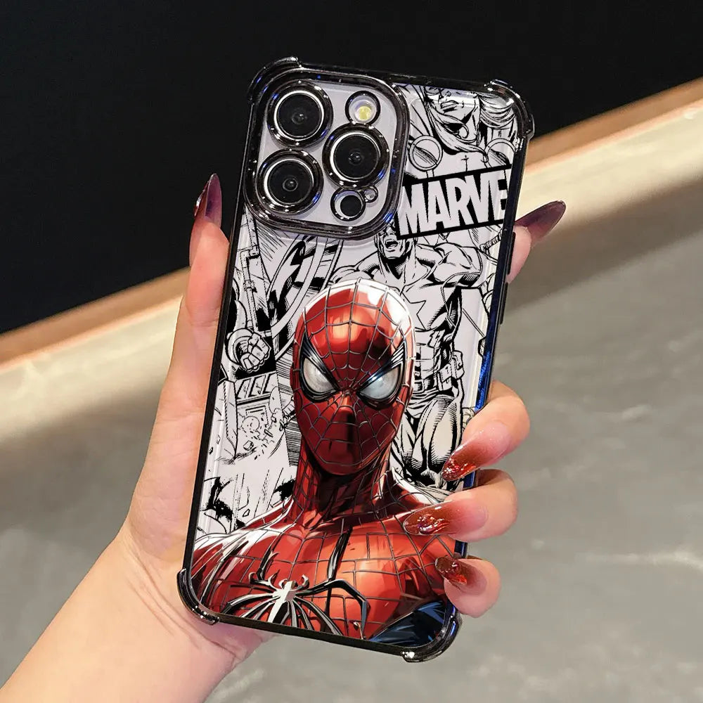 Iron Spider Man Captain America Luxury Case For iPhone