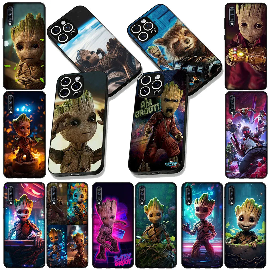 Soft Phone Cover For Apple iPhone Groot Marvels