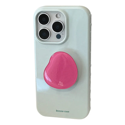 Korean Style Simple Solid Colors With Phone Holder Stand Case For iPhone Shockproof Protective Cover﻿