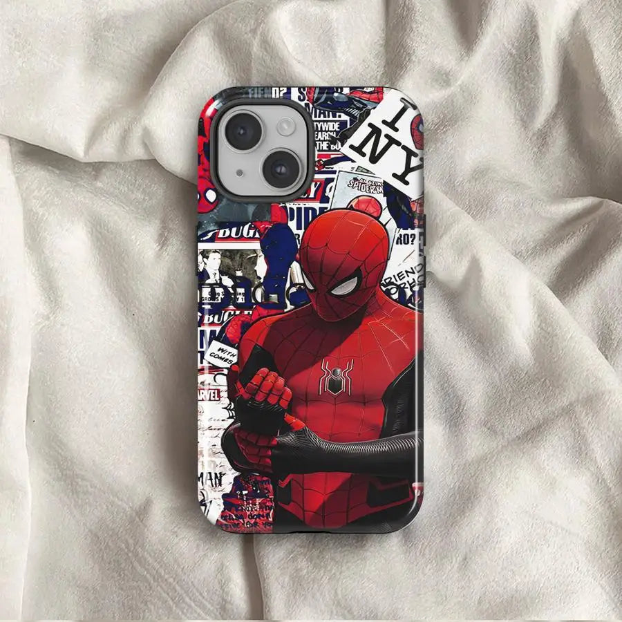 Marvel Spiderman Deadpool Soft Cover Capa Phone Case For Apple iPhone