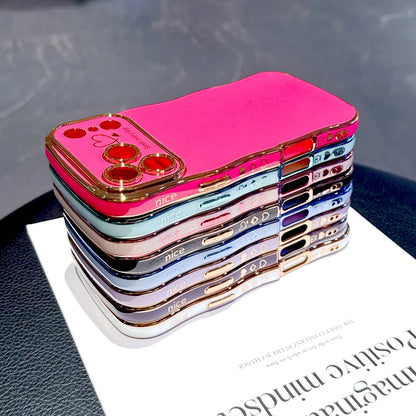 Plated Soft Wave Phone Case For iPhone
