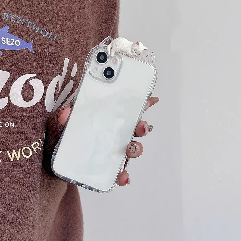 Compatible Cute Cat Ears Soft Phone Case