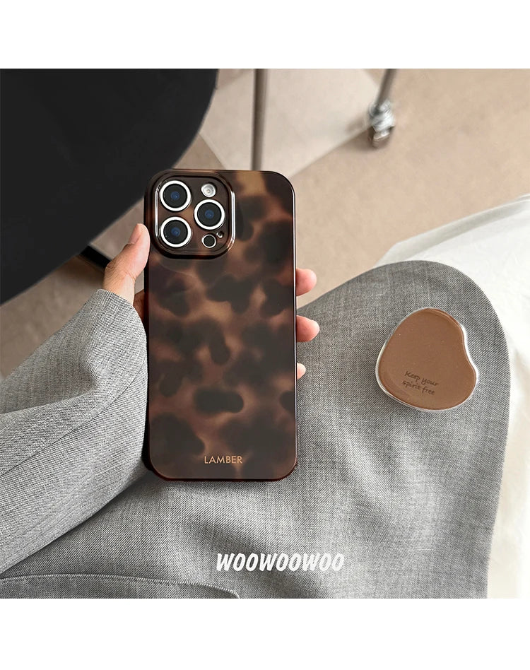 Stylish Personality Black Brown Amber Iceberg Pattern Magnetic For iPhone