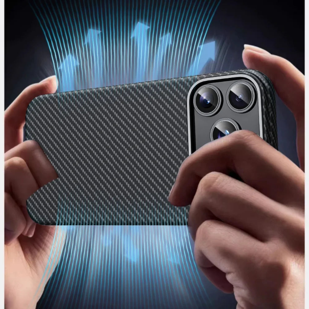 Slim Kevlar Carbon Fiber Anti-Fingergrint Case For iPhone