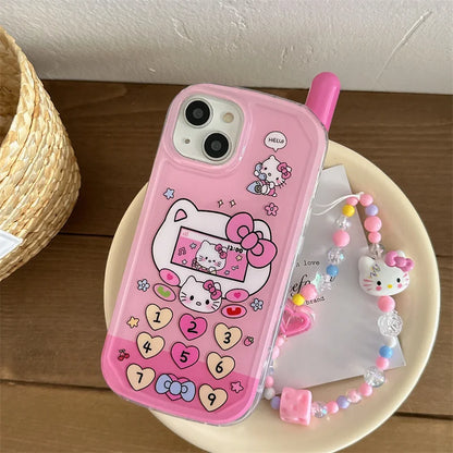 New Hot Korean INS Hello Kitty Mobile Pink Phone Case For iPhone