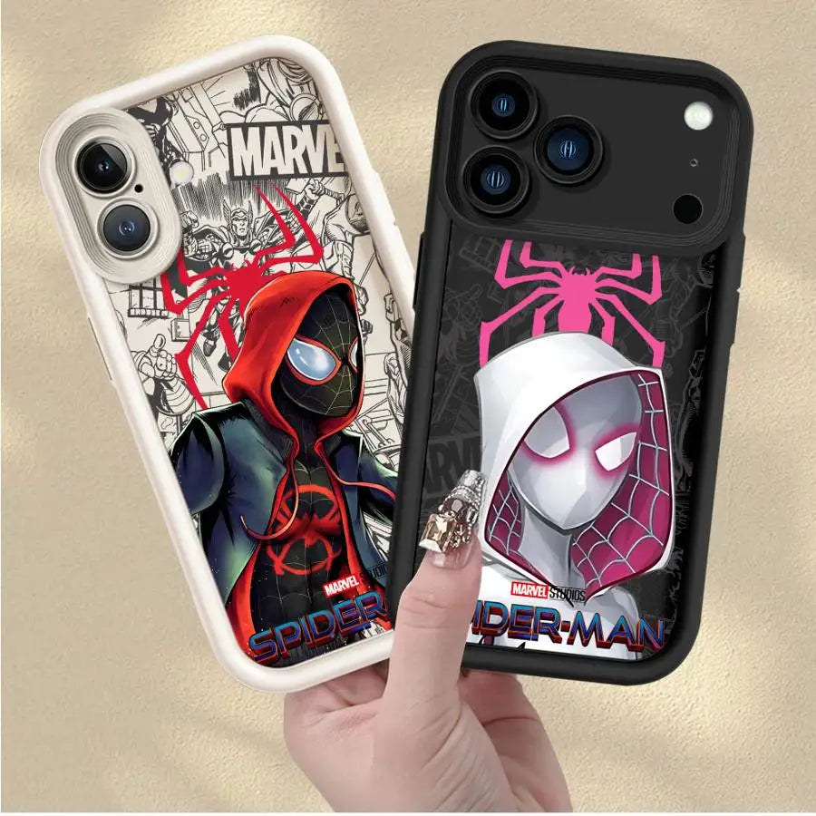 Cute Marvel Spider Men Case For iPhone Soft Shell