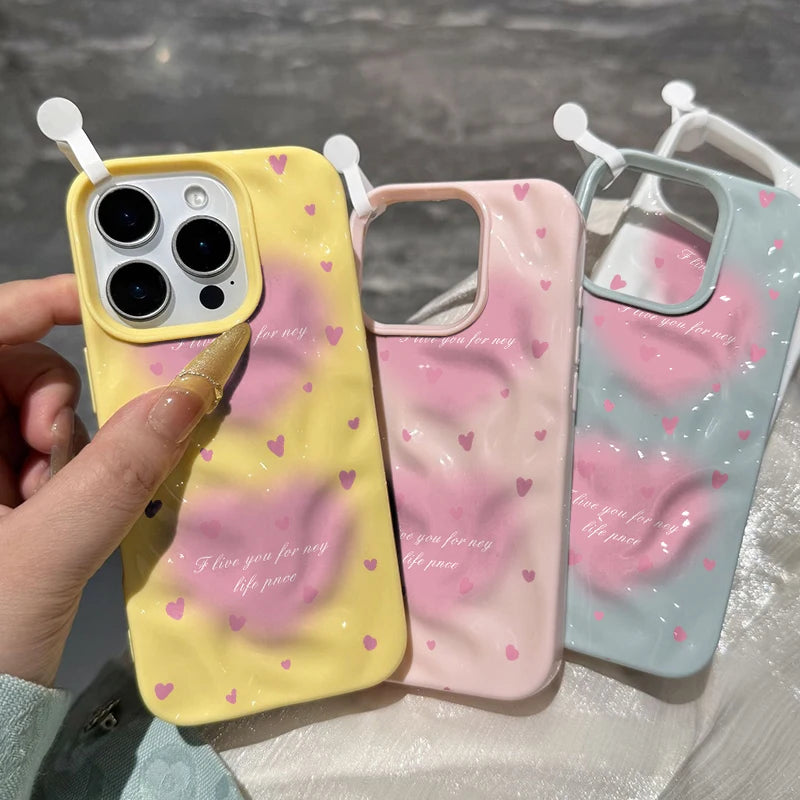 Romantic Pink Love Heart Compatible Phone Case