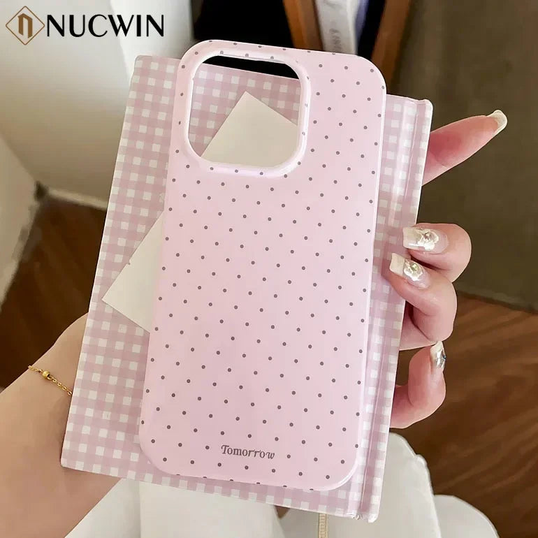 INS Polka Dot Small Fresh Mobile Phone Case For iPhone Shockproof Cover For iPhone