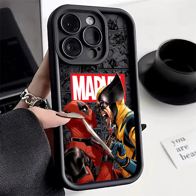 Marvel Deadpool Wolverine Silicone Case For Apple iPhone