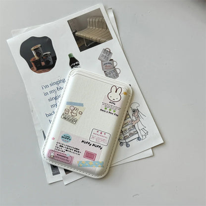 Korean Cute Rabbit MagSafe Card Holder iPhone Case