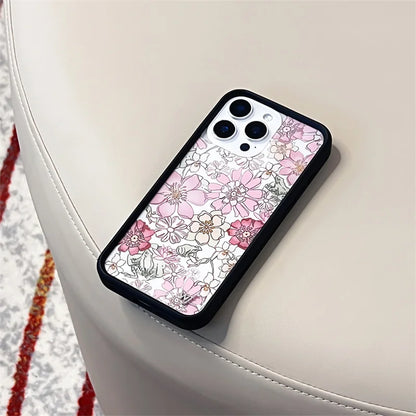 Wildflower Ins Cute Cartoon Phone Case For iPhone