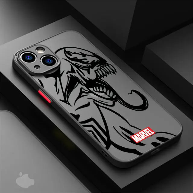 Matte Clear Superhero Graphic iPhone Case