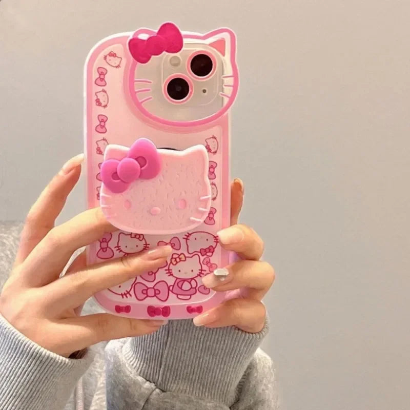 Sanrio Hello Kitty Stand Phone Cases For iPhone Original Shockproof Cover Case