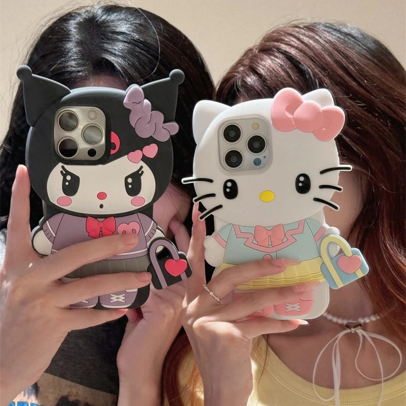 Handbag Kuromi For iPhone Silicone Soft Cover Case