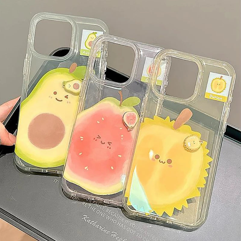 Summer Fruit 3D Guava Durian Avocado Phone Case