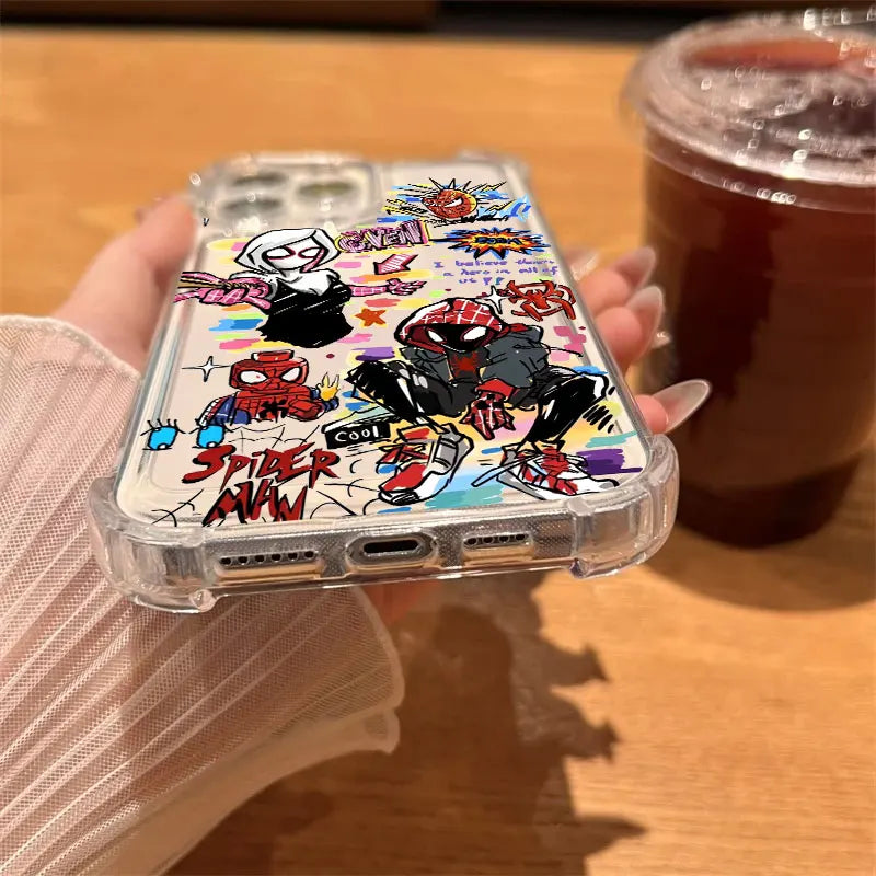 Marvel Spider Man Miles Morales Clear Case For iPhone