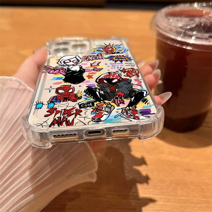 Marvel Spider Man Miles Morales Clear Case For iPhone