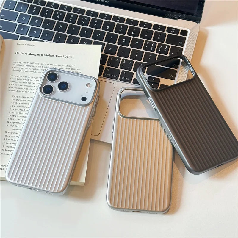 Electroplated 3D Stripes Pattern For Magsafe Magnetic Case For iPhone