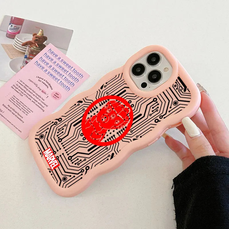 Marvel Deadpool Spider Man Miles Morales Candy Color Phone Case For iPhone