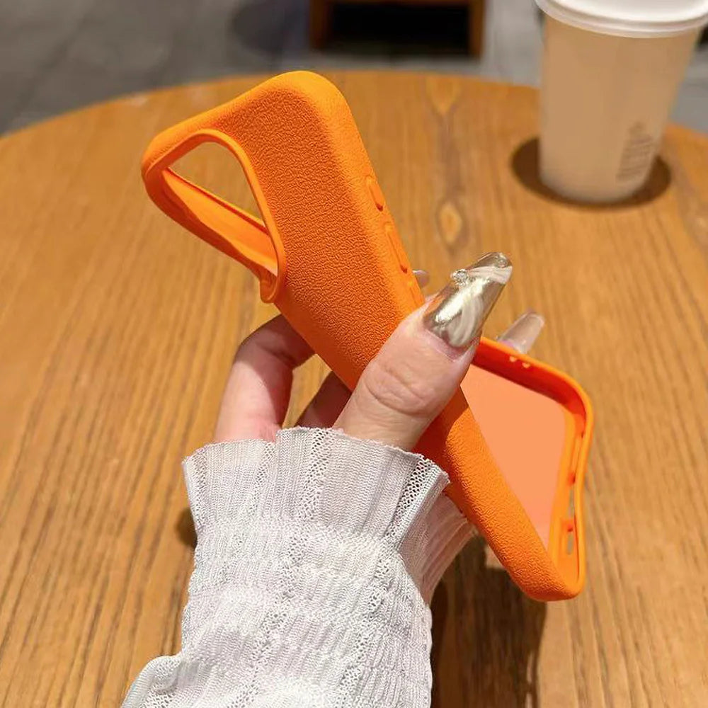 INS Polka Dot Phone Case For iPhone Candy Color Lichee Pattern Silicone Cover