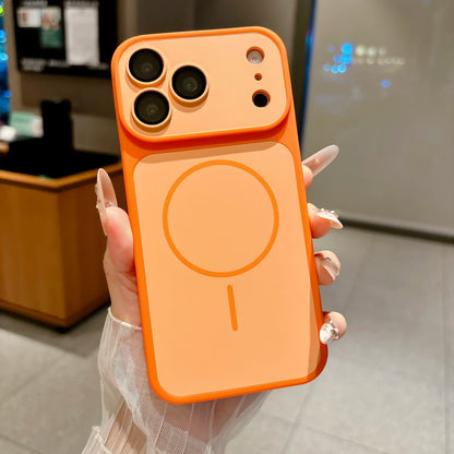 Shockproof Frosted Contrast Color Magnetic Case For iPhone