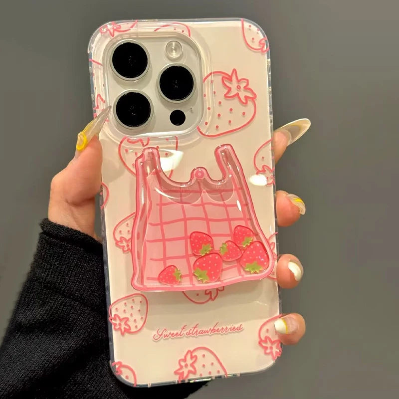 Fashion Fresh Strawberry Pear Case Compatible Phone Case