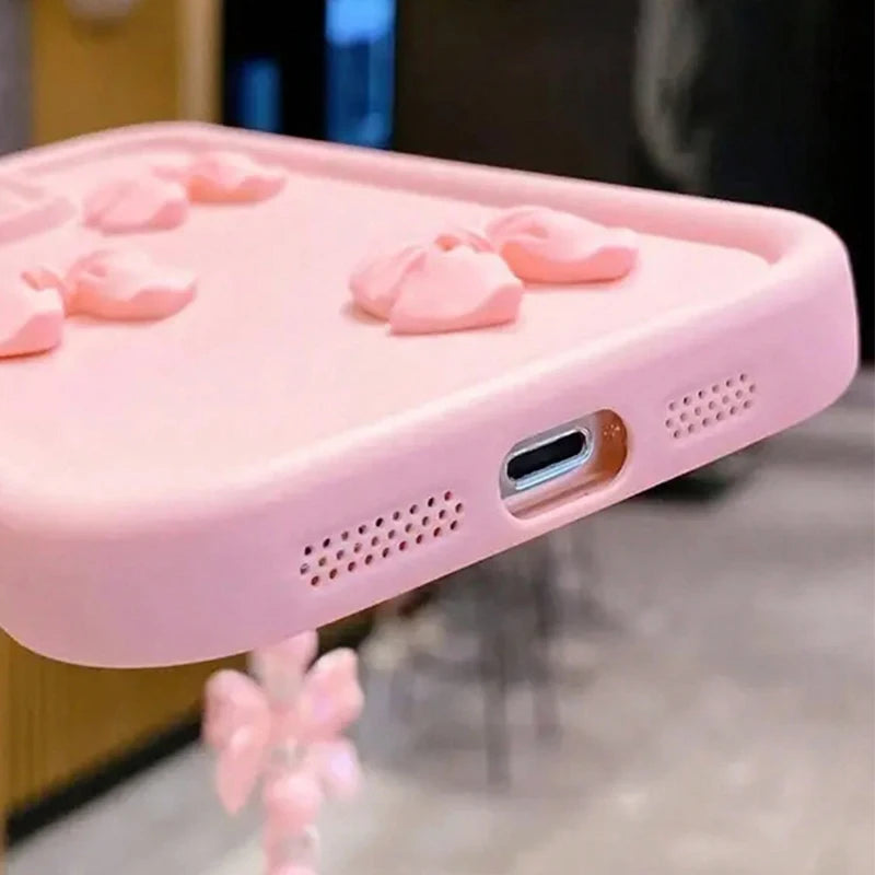 Cute 3D Bowknot Silicone Phone Case